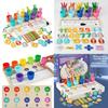 Wooden Counting Board Educational Toy For Kids Math Skills And Color Sorting