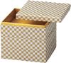 Outdoor Lunch Box Made In 3 Washi Platinum Checkered X X J-kitchens (Lunch Box) Japan, Tiers, 6-inch, Paper, Pattern, 19.0cm 19.0cm 17.6cm