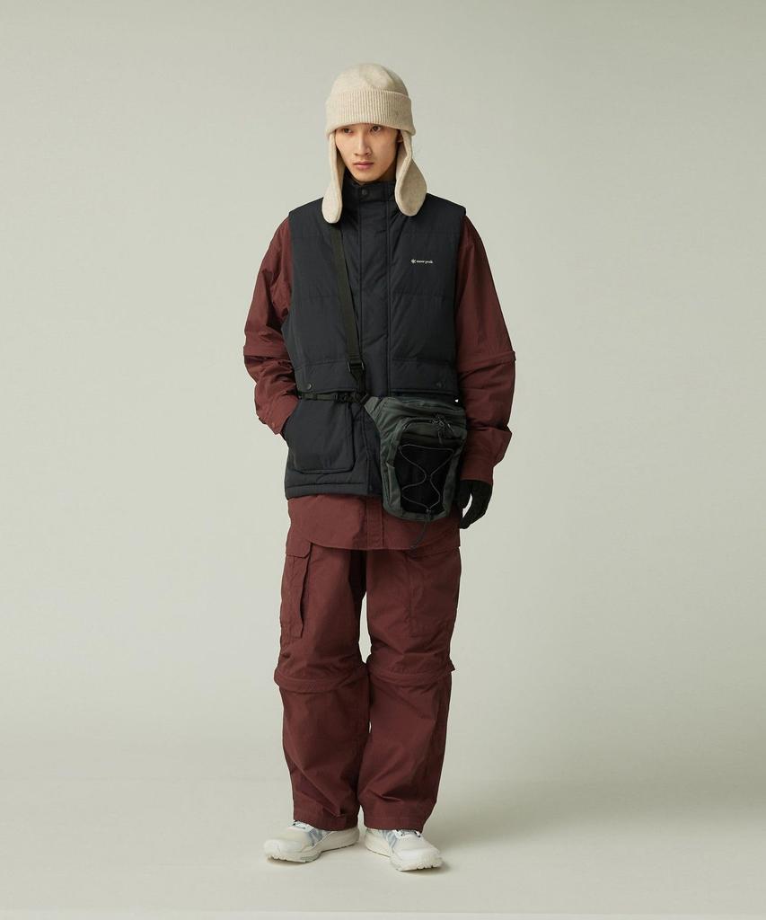 Snow Peak Everyday Down Vest Vest for Men and Size L JK-25AU007 Women, BLACK,