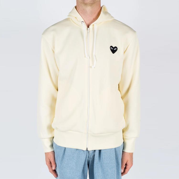 Comme Des Garcons Play Худи на молнии с большим черным сердцем AZ-T254-051-3