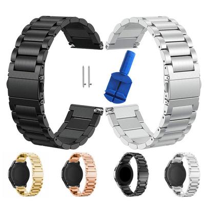 Ремешок из нержавеющей стали для 20 мм 22 мм Huami Amazfit GTR Ремешок для Samsung Gear S3 S2 Sport Classic Huawei GT 2 Active Gala Galaxy Watch 42 мм 46
