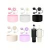 Silicone Mushroom Head Straw Cap Chrysanthemum Three-piece Set Flower 10mm Straw Dust Cover Cup Sleeve