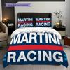 Martini Heritage Theme Bedding (1 * duvet cover + 2 * pillowcase, without core) 2D Flat Christmas birthday gift Bedding set Duvet cover and pillowcase