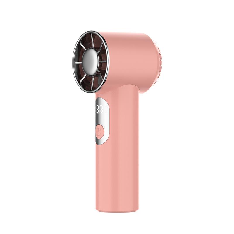 Rechargeable High-Speed Portable USB Handheld Fan with Long Battery and Digital Display for Outdoor Use