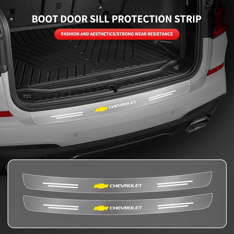 Car Rear Bumper Trunk Load Edge Protector Guard Trim Transparent Sticker For Chevrolet Cruze Captiva Sail Corsa Aveo Accessories
