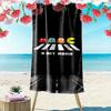 Pac-Man Print Beach Towel, Large Soft Quick Dry Towel for Beach Camping Swimming