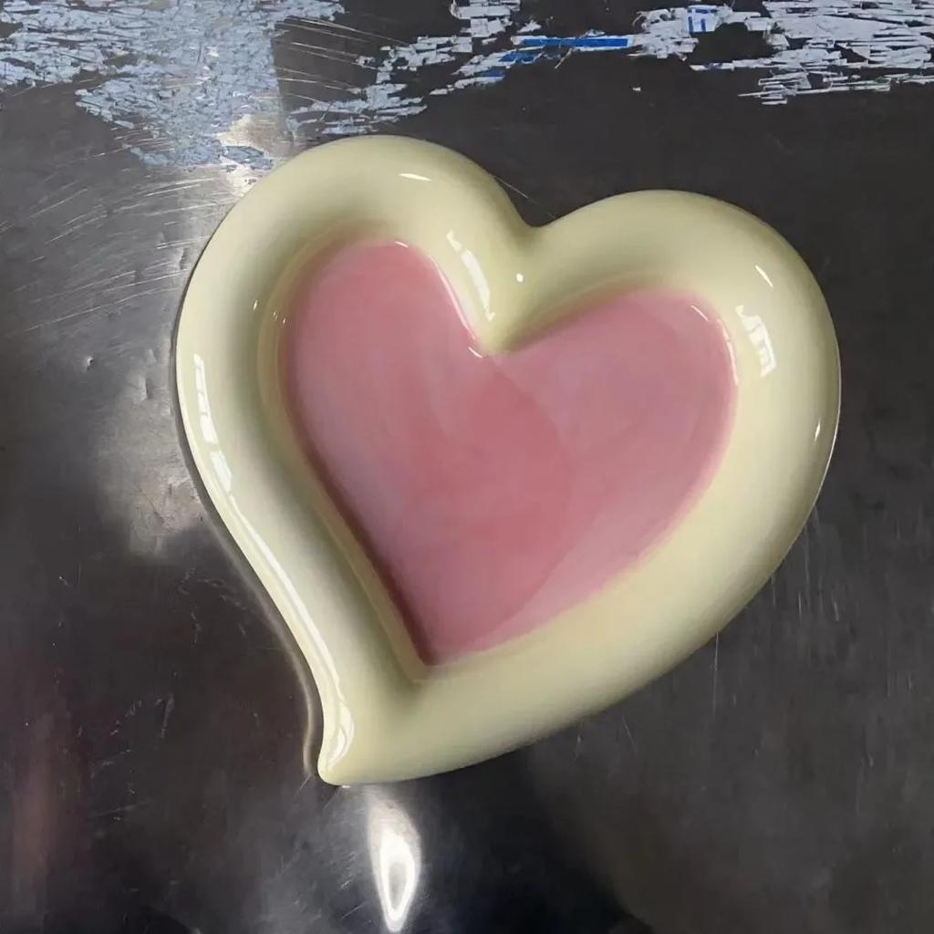 Корейская тарелка Мультяшные десертные тарелки Милые керамические обеденные тарелки Расписанные вручную Плоские Завтрак Салат Фруктовая тарелка Блюда и тарелки