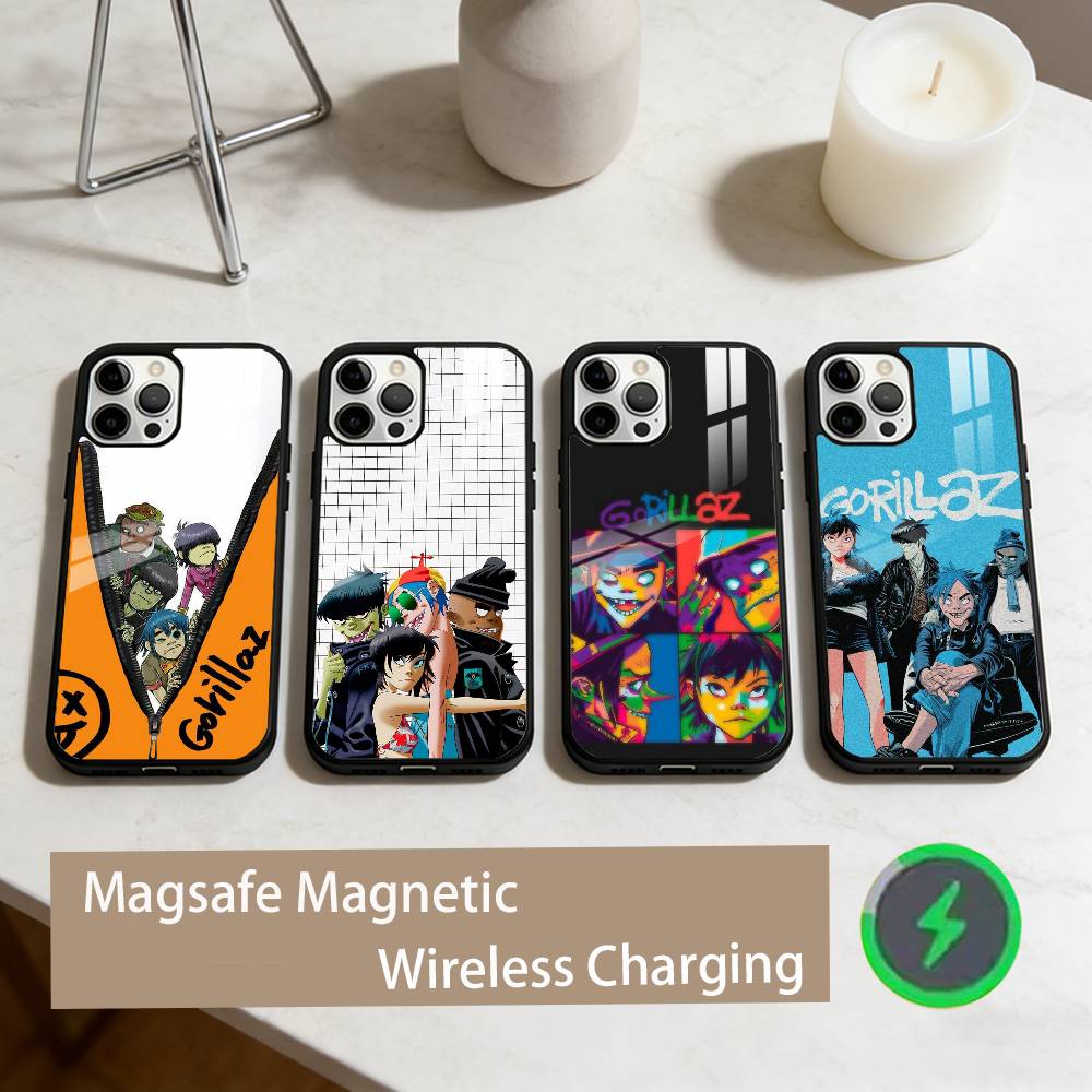 Anime G-Gorillaz Phone Case For iPhone17,16,15,14,13,12,11 Plus,Pro Max Magnetic For Magsafe Wireless Charging