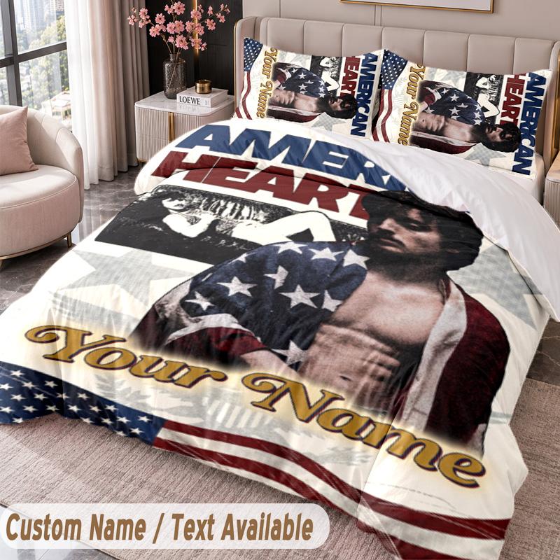 Custom Name Text 3Pcs Bedding Set Benson Boone Duvet Cover And Two Pillowcases