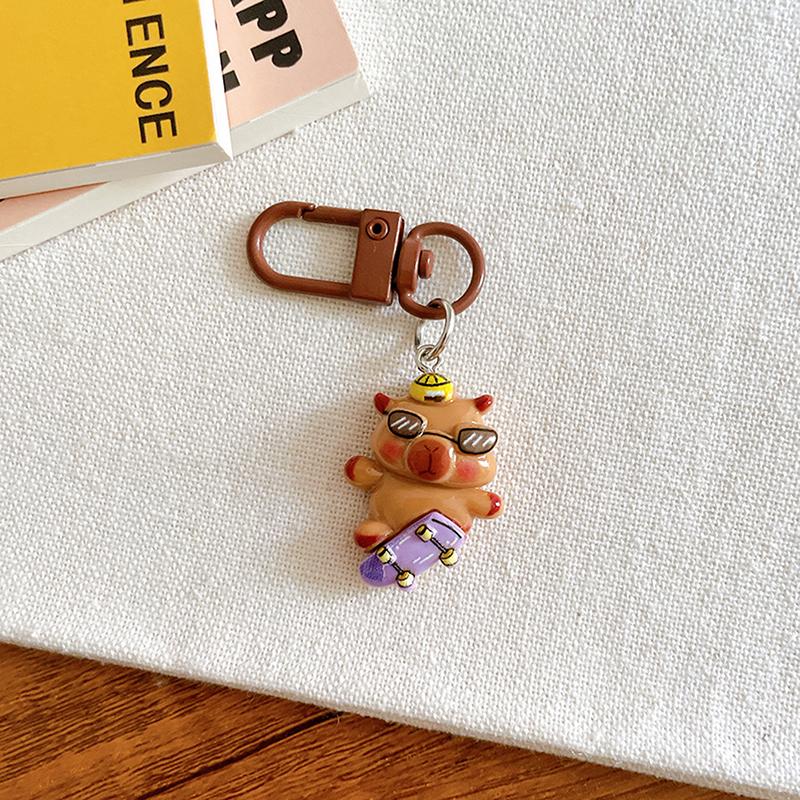 1 шт. мультяшный капибала брелок креативный капибара телефон кулон наушники чехол подвески сумка декор автомобильный брелок аксессуары