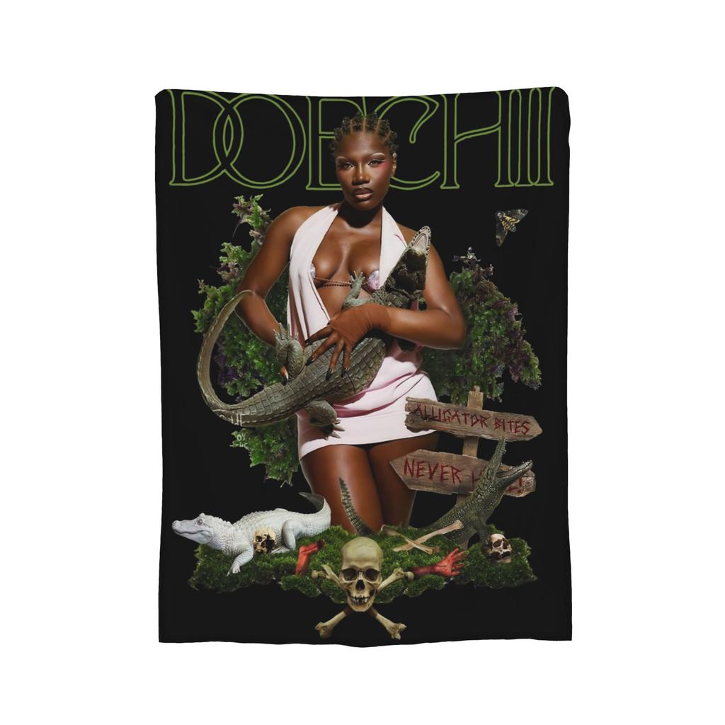 Doechii Rapper Blankets Velvet Printed Breathable Ultra-Soft Throw Blanket for Home Travel Plush Thin Quilt