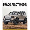1/32 Toyota 2024 PRADO Land Cruiser Модель автомобиля из сплава Литой металл Внедорожники Модель автомобиля Звук и свет Детская игрушка Подарок