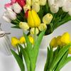 34cm 10/20pcs Artificial Flowers Senior PU Tulips Fake Flower Bouquet For Wedding Party Decor Supplies Home Garden Ornaments