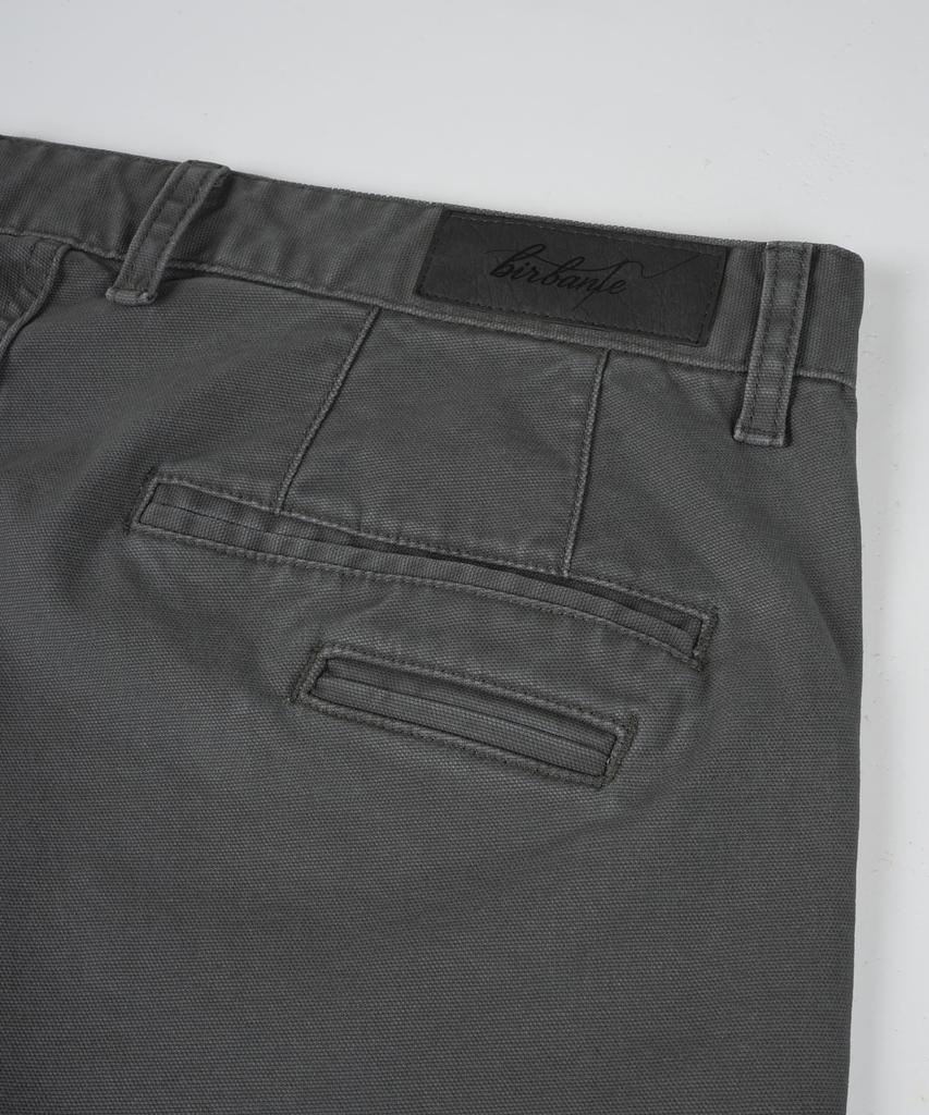 BIRBANTE Хлопковые брюки чинос со спандексом, garment-washed - Серый