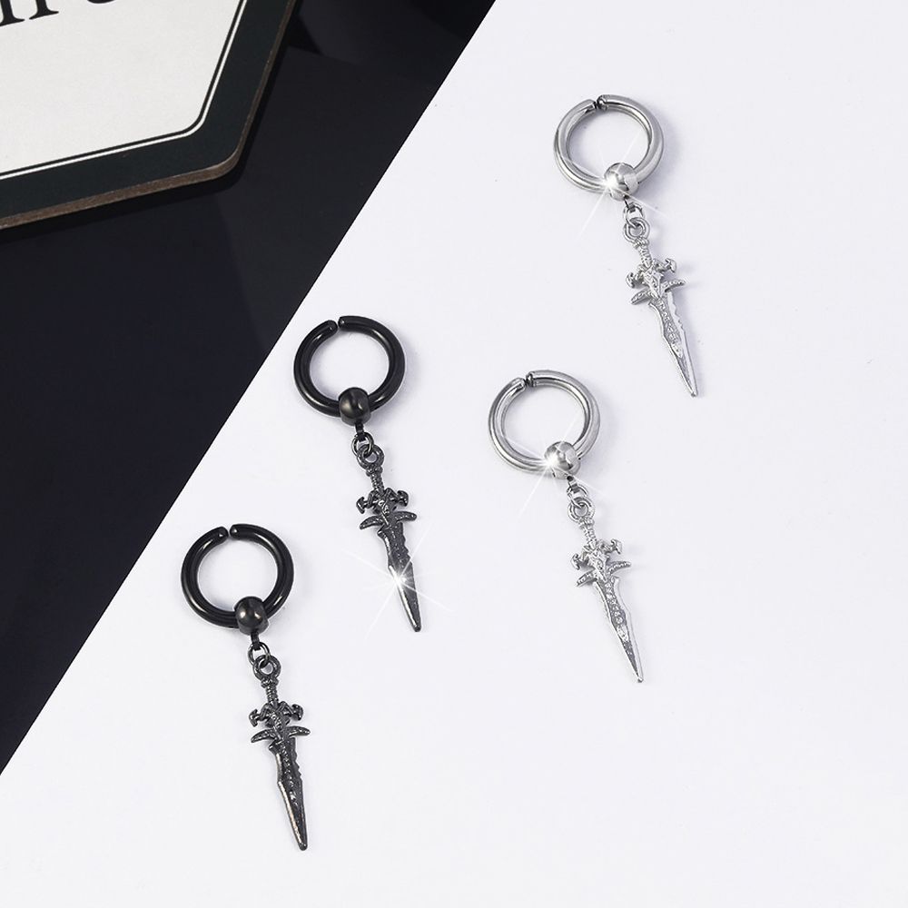 Silver No Pierced For Women Cross Korean Stud Earrings Men Ear Clips Ear Cuff Clip On Earrings