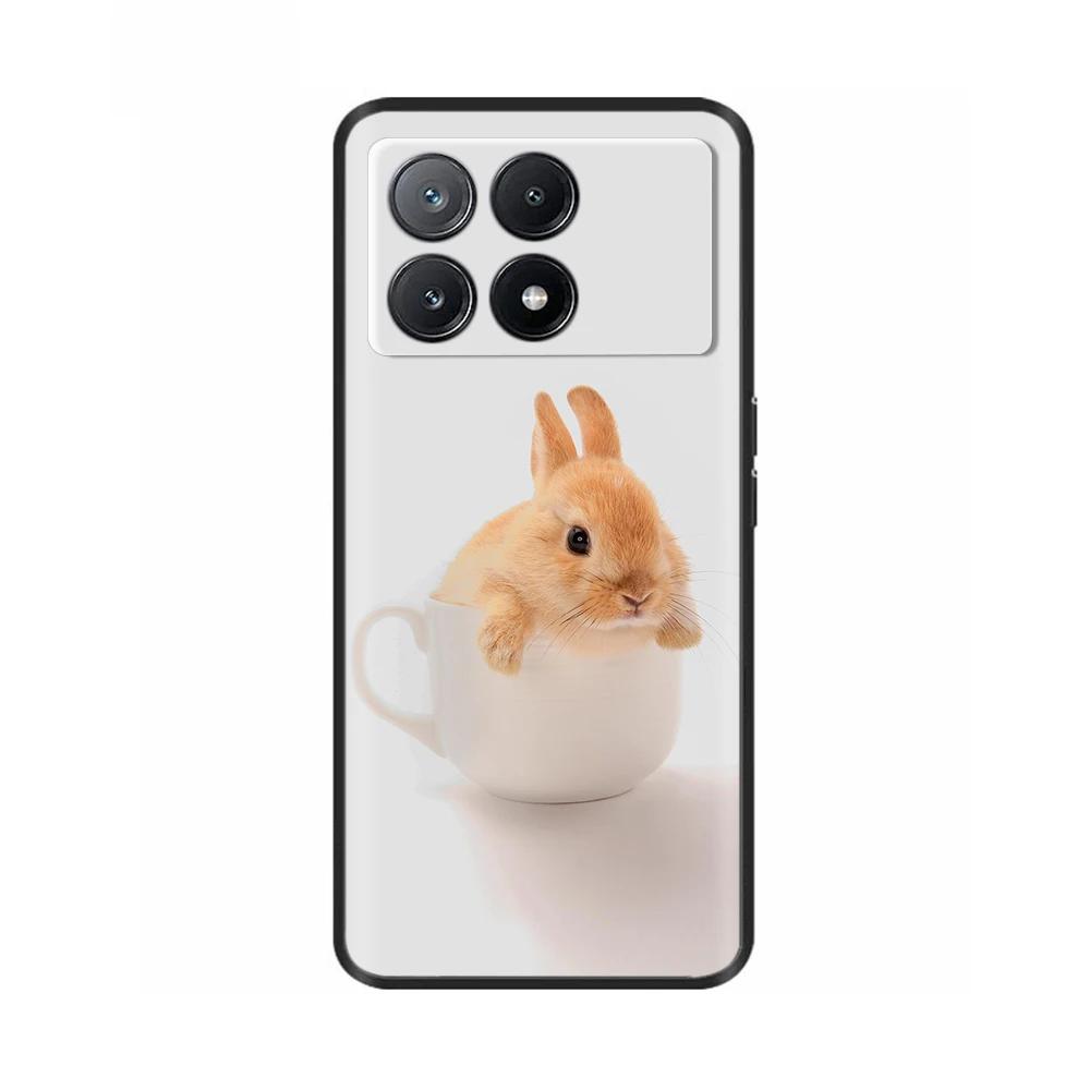 Для Xiaomi Poco X6 Pro Чехол PocoX6 Модный Кот Цветок Мягкий Силиконовый Задний Чехол для Телефона для Poxo C6 PocoX6 Pro x 6 Чехлы etui Funda