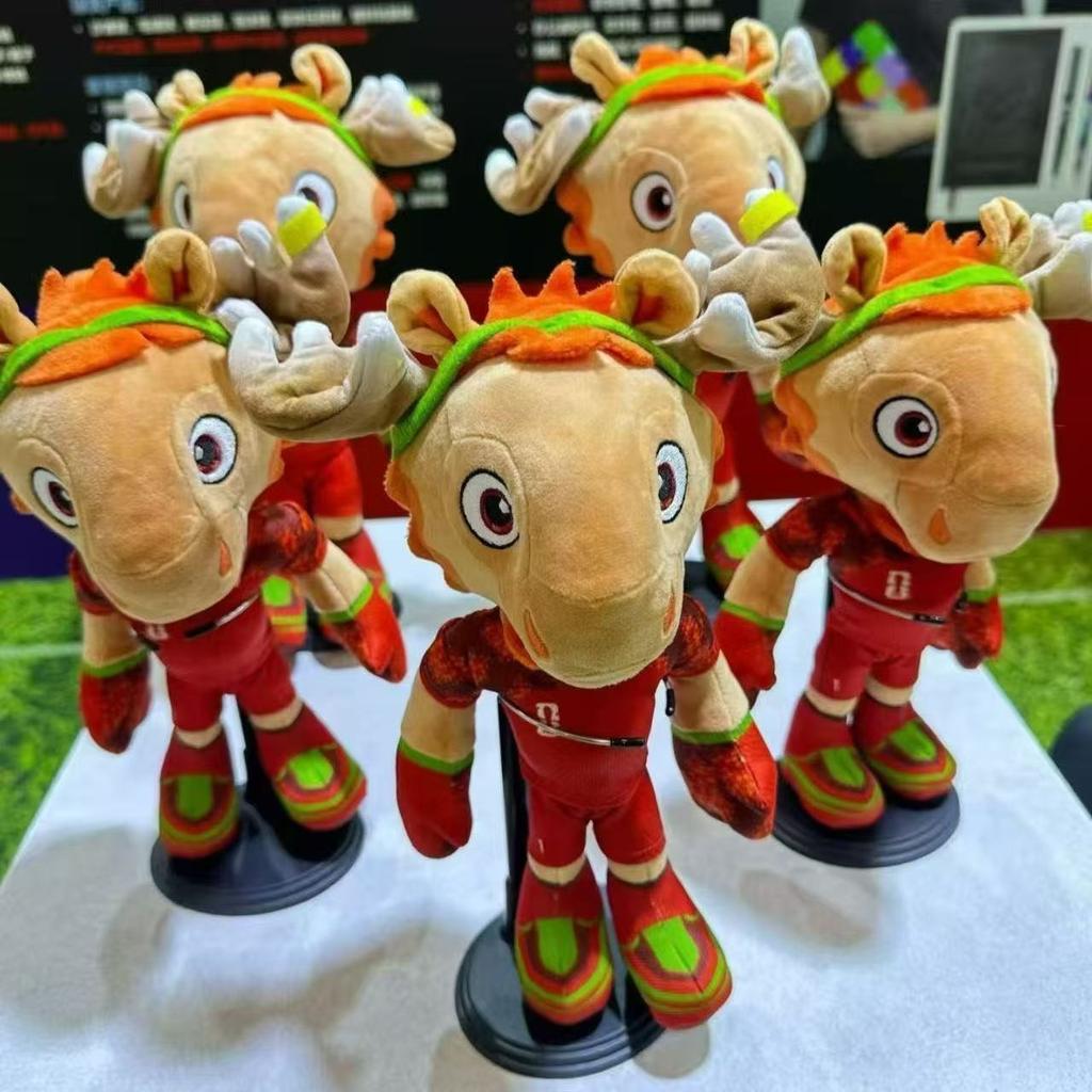 2026 USA-Mexico-Canada Football World Cup Mascot Plush Doll Keychain - 25cm Official Souvenir Collectible