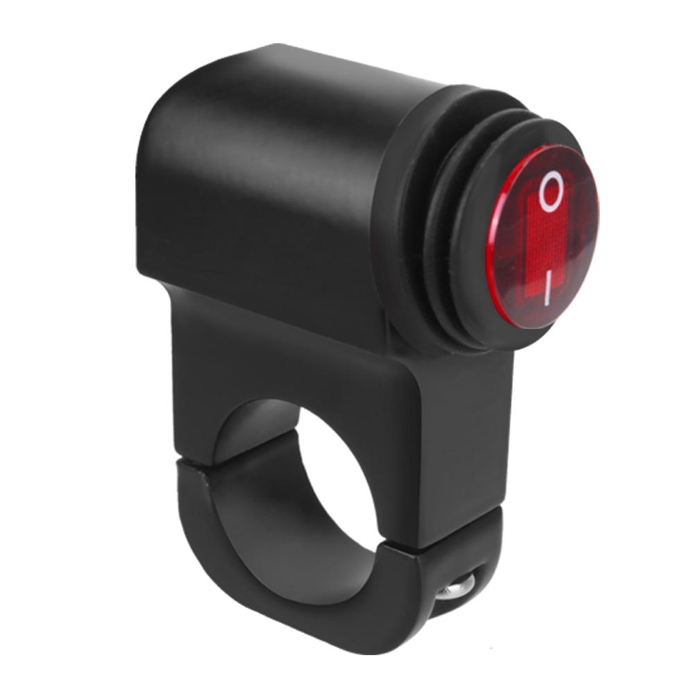 Аксессуары для мотоциклов Кнопка из алюминиевого сплава 12 В Переключатель света фары Переключатель вкл./выкл. Водонепроницаемый руль мотоцикла