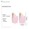 Fashion Oval Rose Gold Color Egg Shape Glass Crystal Drop Earrings For Women Wedding Elegant Jewelry Cubic Zirconia Eardrop