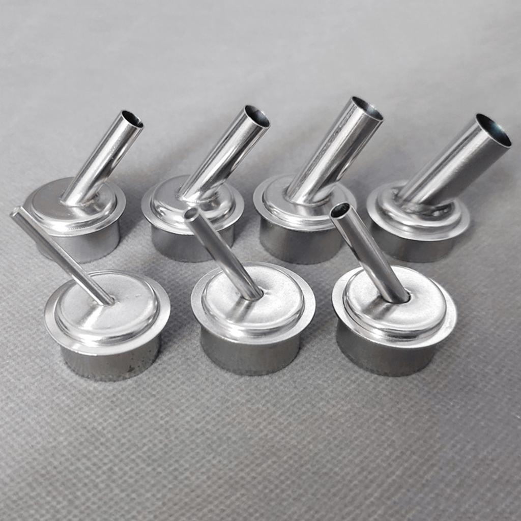 High Temperature Resistant Tips Hot Air Gun Resisting Nozzles Set of 7 Stainless Steel Nozzles for 861DW Heat Gun