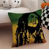 Legendary Jamaican Singer BBob MMarley Cushion Cover Throw Pillow Cover Hidden Button Durable Polyester Chair Cushion