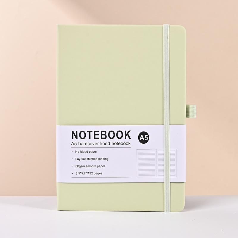 Эксклюзивная записная книжка на завязках из искусственной ПУ кожи - издание «Макарон» с линованными страницами цвета слоновой кости