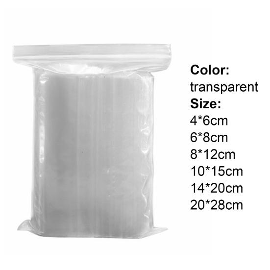 100шт сумка для хранения толстый многоразовый полиэтиленовый прозрачный полиэтиленовый пакет для ежедневного использования