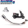 Скутер sym kymco 125 выхлопная труба для скутера gy6 125cc 150cc новый, высокопроизводительный, черный, короткий выхлоп, двигатель 152qmi 157qmj
