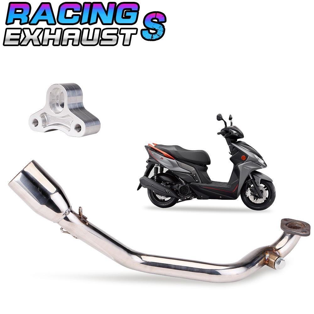 Скутер sym kymco 125 выхлопная труба для скутера gy6 125cc 150cc новый, высокопроизводительный, черный, короткий выхлоп, двигатель 152qmi 157qmj