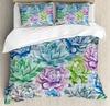 Blue Flowers Duvet Covers For Kids Teens Adults Queen King Lightweight Quilt Cover With 2 Pillowcases Nature Themed Bedding Sets