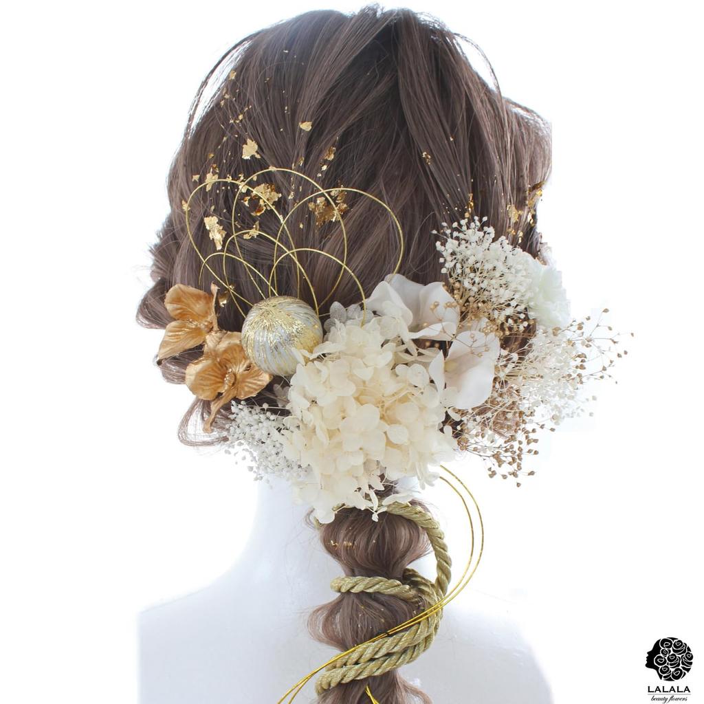 Beauty Gorgeous Hair Ornament Perfect for Entrance Fireworks and 20th Birthday Gatherings 2150 [LALALA Flowers] Coming-of-age Ceremonies, Graduations,