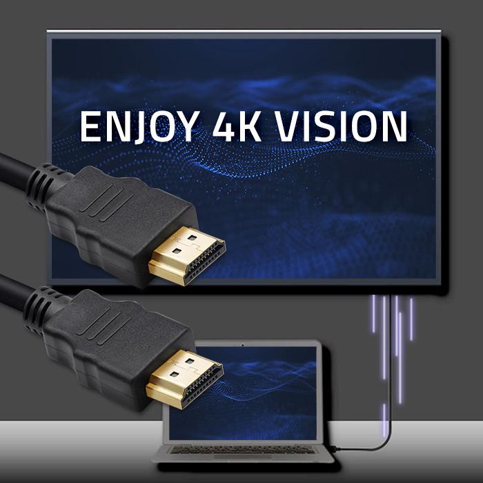 Qoltec Kabel HDMI v1.4 | High speed | 4K | 30Hz| 30AWG | GOLD | 2m
