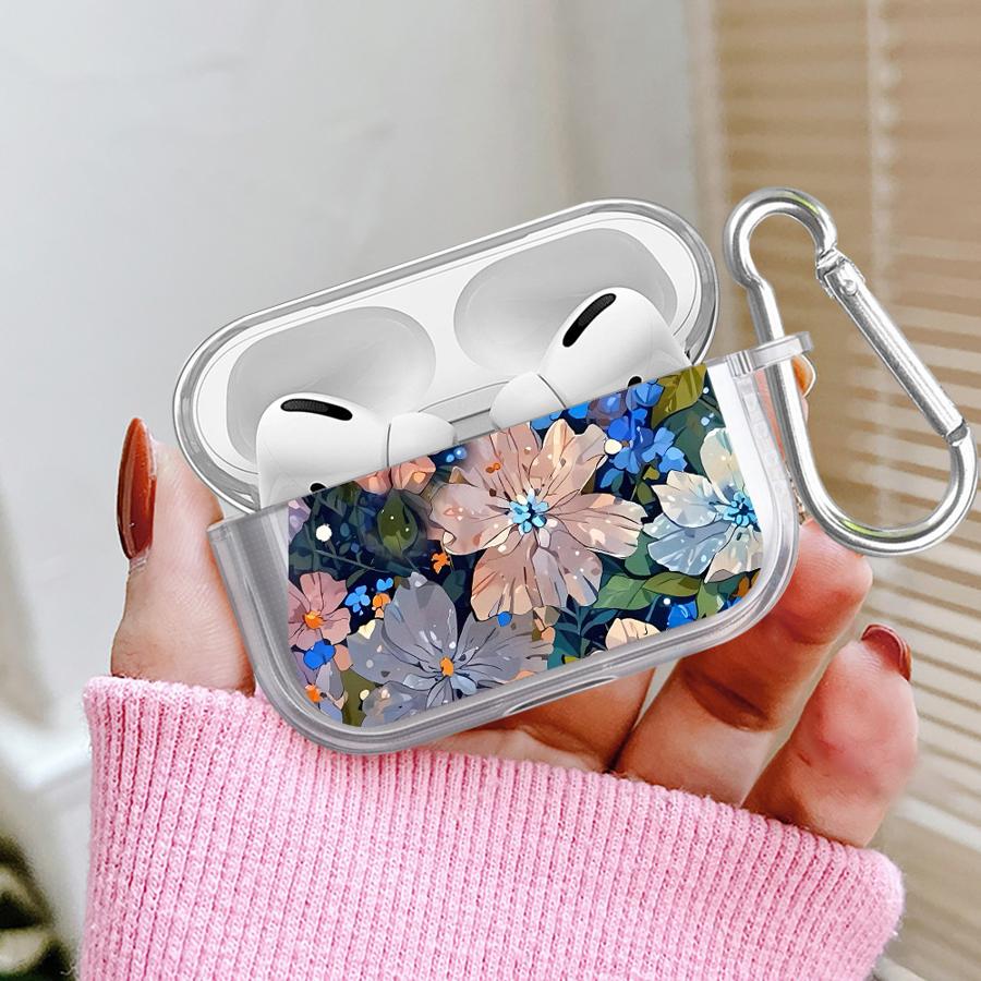 Красивый чехол с цветочным узором для Airpods 2 Pro2 3 1 Pro3 4 Pro, прозрачные чехлы-крышки для наушников