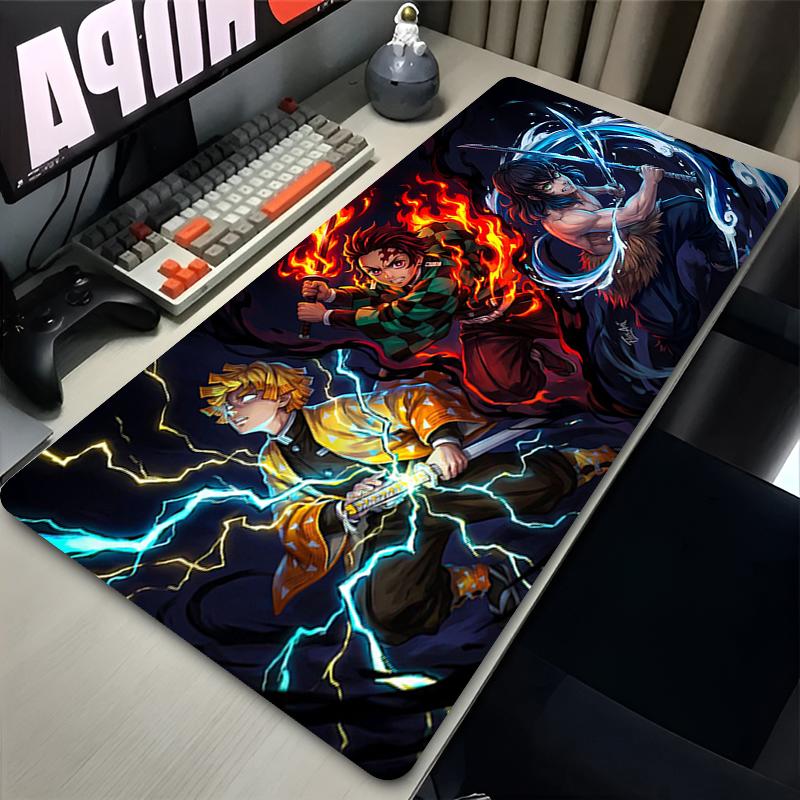 Mouse Pad Xxl Gamer Anime Large Pc Cabinet Rubber Carpet Play Mat Deskmat Computer Gaming Accessories Black Mousepad