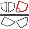 2pcs Real Carbon Fiber Car Central Dashboard Air Conditioning Outlet Frame Sticker For BMW X5 E70 X6 E71 2008-2013