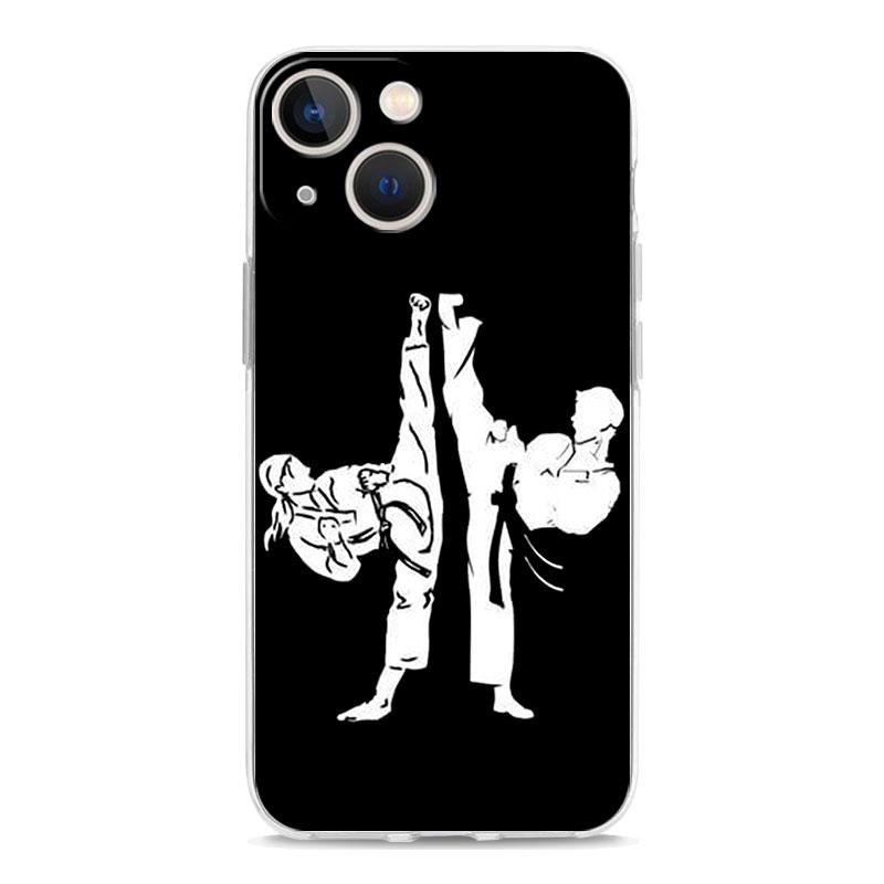 Чехол для телефона iPhone 17 Чехлы iPhone Air 16 15 12 13 14 Pro Max 7 8 Plus 16Pro iPhone11 Прозрачный Мягкий Чехол Дзюдо Тхэквондо