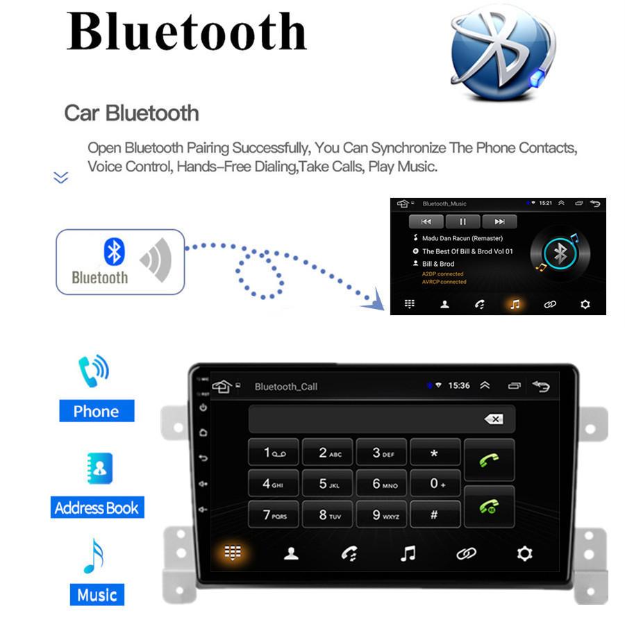 9'' Android 10.1 Стереомагнитола GPS-навигация WiFi для Suzuki Grand Vitara 05-15