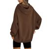 Women Hoodies Drawstring Pullover Fleece Sweatshirts Oversized Long Sleeve Hooded Top with Front Pocket