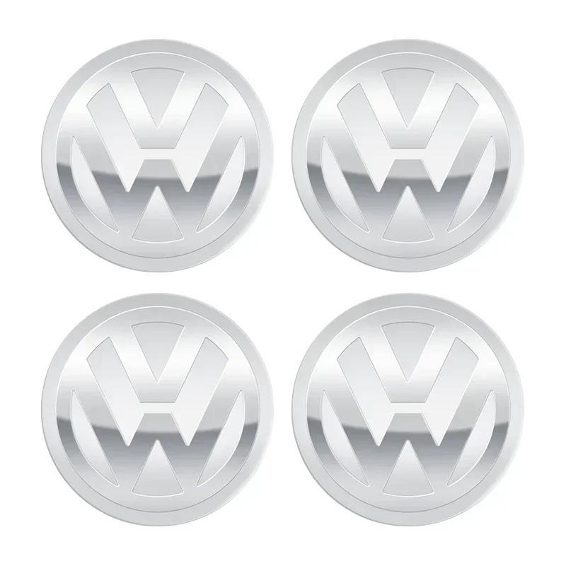 Car Sticker For VW Volkswagen Jetta MK5 Golf 4pcs 56mm 60mm 65mm 70mm 75mm Car Wheel Center Hub Cap Badge Emblem Sticker For Vol