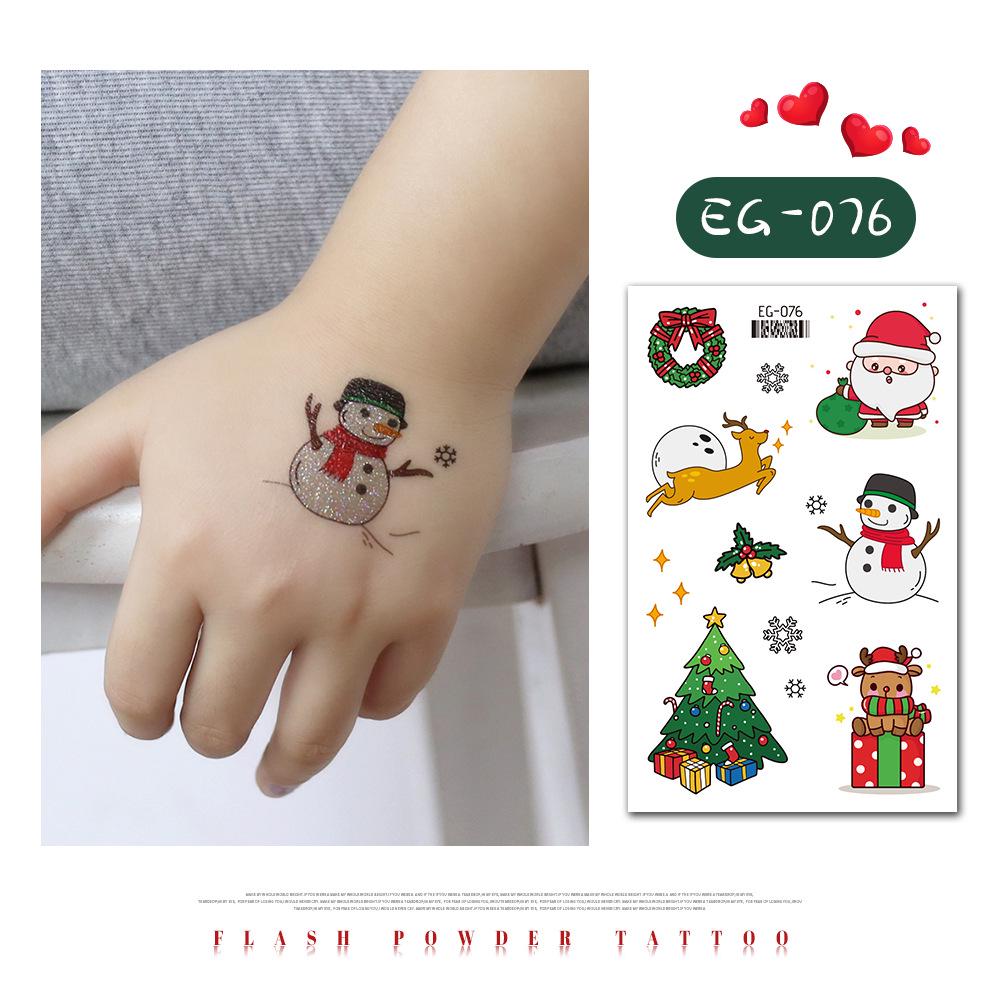 «Ruikalong водонепроницаемые рождественские снежинки мультяшные блестящие татуировки наклейки для детей»
