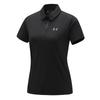 Повседневная женская футболка-поло с коротким рукавом, топы, темно-черный 14323262-0033