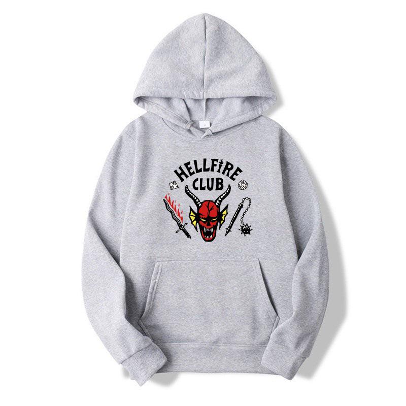 2025 Kids' Stranger Things Hellfire Club Fleece Hoodie for Autumn/Winter