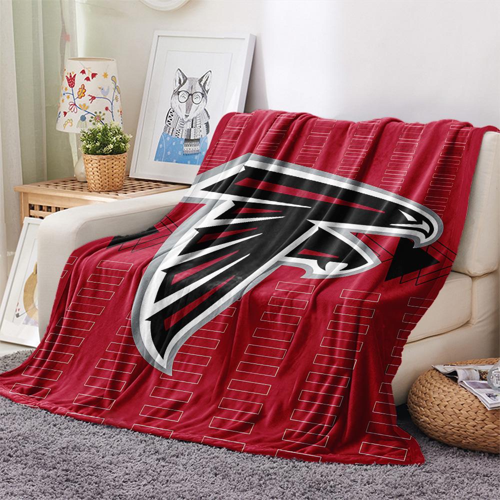 Фланелевое одеяло с принтом Atlanta Falcons, Высококачественное, Удобное для всех сезонов, Декор для дома, Тепло и уют, Идеально для рождественских подарков