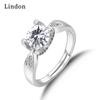 Классическое кольцо Lindon из медного сплава с цирконием, женские ювелирные изделия, свадебный подарок для вечеринки