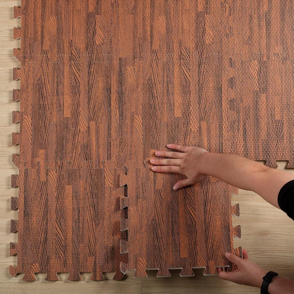 8/16 Pcs 30x30cm Wood Grain Puzzle Mats EVA Interlocking Foam Patchwork Rug Children's Crawling Carpet Fitness Exercise Flooring