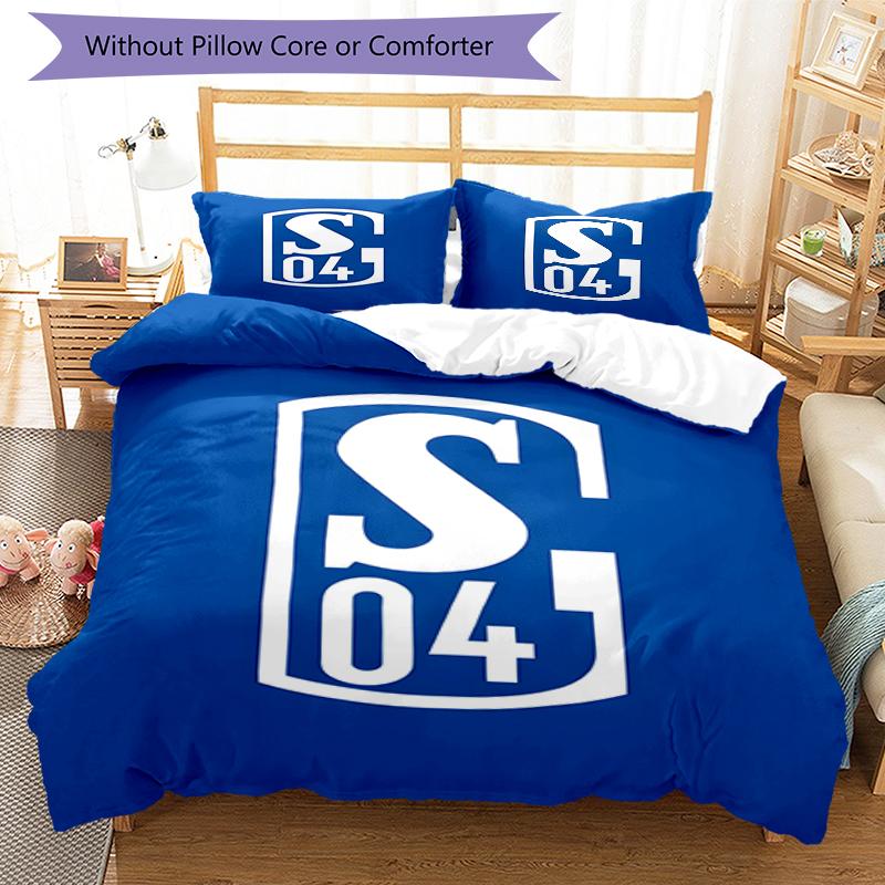 3pcs Football Team (48) Design Cover Set - HD Printed Bedding with 1 Cover and 2 Pillowcases - Perfect for Home and Dorm Decor