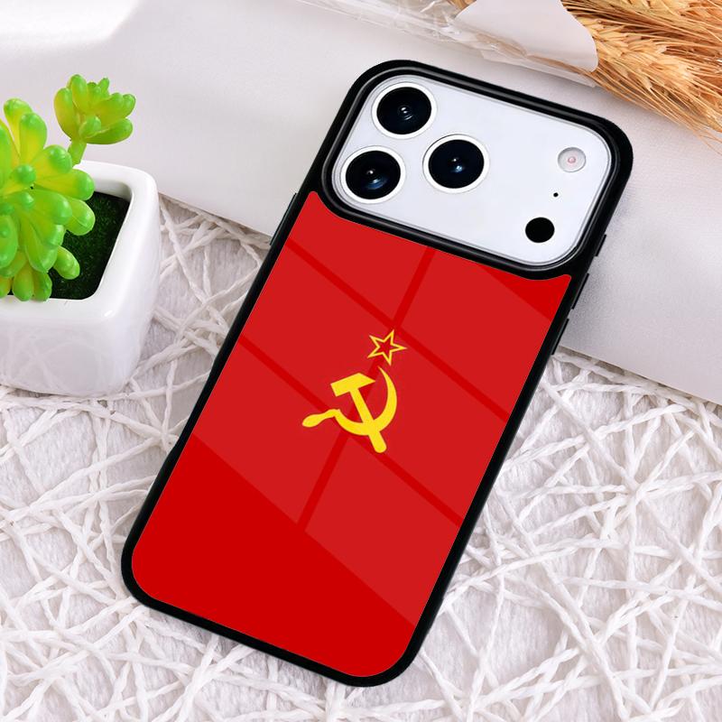 Soviet Union USSR CCCP Flag Shockproof Phone Case for iPhone 17 Air 16e 15 11 12 14 13 Pro Max Cover Coque