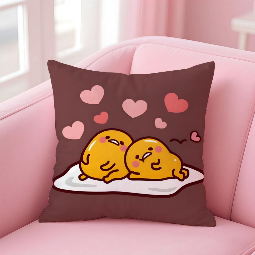 EEggy Party Cushion Cover Pillow Case Soft Friendly Fabric Concealed Zipper