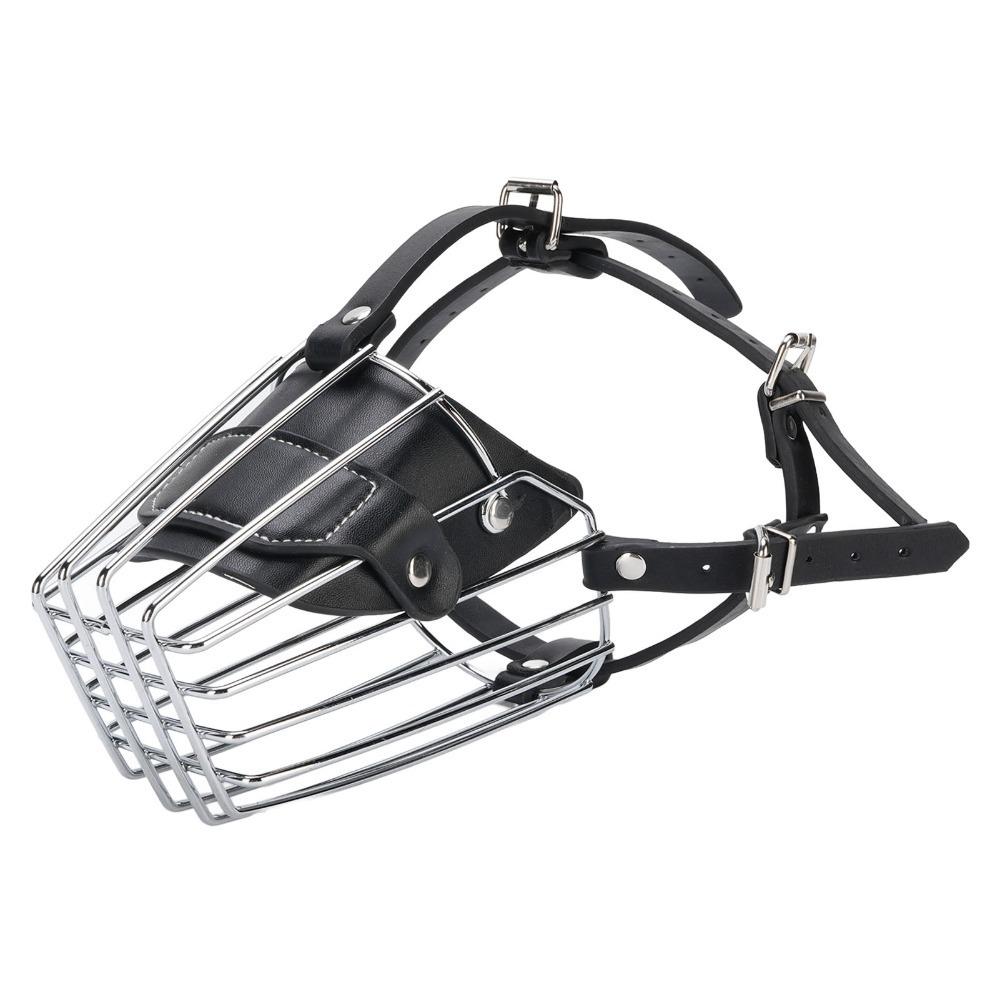 Adjustable Strap Metal Basket Muzzle Iron Frame Bite Proof Muzzle Anti Eat Muzzle Walking Outside