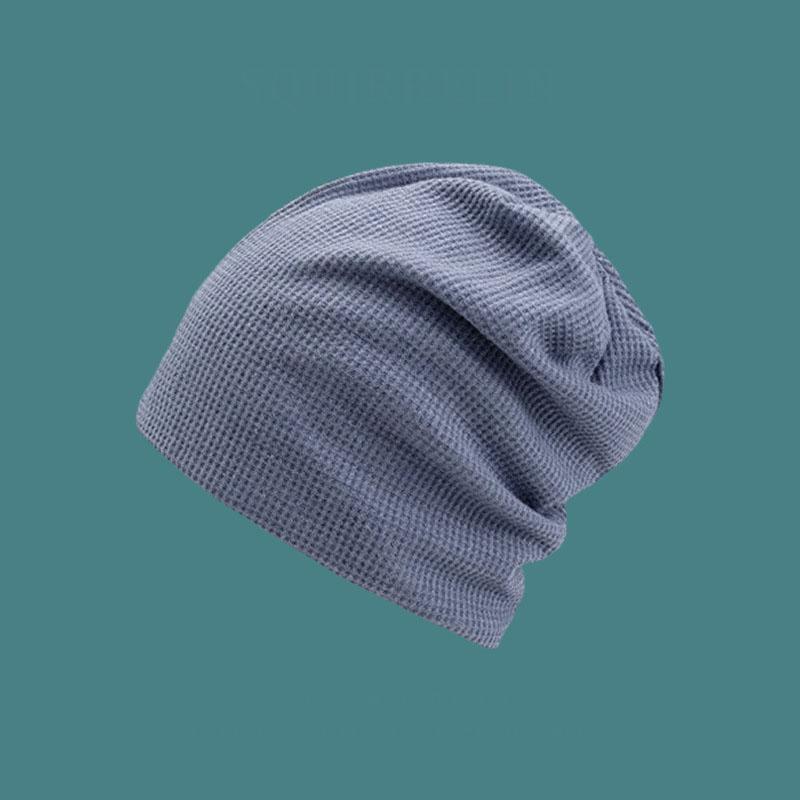 Black Hat Women's Knitted Pile Cap Baotou New Fashion Spring and Autumn Annals